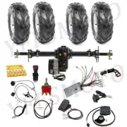 48V 1000W Brushless Motor 40'' Rear Differential Axle Kit 7'' Wheel Tyre Go Kart