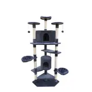YES4PETS 200 cm Cat Scratching Post Tree Scratcher Tower Furniture- Grey