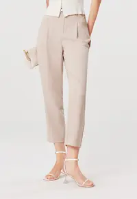 在飛比找ZALORA購物網優惠-Ankle Length High Waist Capri 