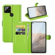 For Google Pixel 5a 5G Case, PU Leather Wallet Cover, Green
