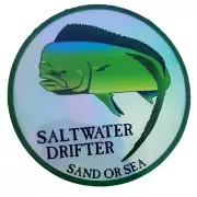 Saltwater Drifter Caribbean Hobo fish Mahi sticker Decal key west islamorada