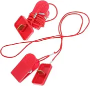 Yardwe 2pcs Treadmill Emergency Stop Switch Universal Treadmill Key Treadmill Parts Treadmill Brake Key Safety Key for Treadmill Magnet Safety Key Treadmill Safety Key Red Pp