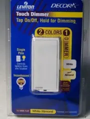 Decora True Touch Single Pole Lighted Light Dimmer Switch Almond