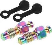 OSOLADY 1set Brake Bleeder Screws Dust Caps for Motorcycle Portable Brake Bleeding Kit Essential Bike Screws for Optimal Oil Circulation Smooth Performance