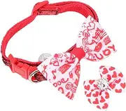 1Set Valentine's Day Pet Collar and Bow Tie Adorable Festival Themed Neck Decor for Cats and Dogs Chic Design for Photo Shoots Accessory Random Patterns