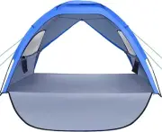 MOVTOTOP Folding Beach Tent Sun Shade Canopy Shelter - 4 Person Large - Navy