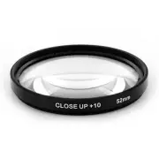 Macro +10 Close Up Glass Filter Lens 52mm DSLR camera