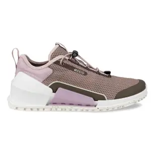 【ecco】BIOM 2.0 W 健步透氣織物防水戶外運動鞋 女鞋(灰粉色/冰紫粉 80079360812)