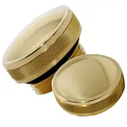 Custom Motorcycle Oil Cap 1-1/4" Threaded for Mooneyes Oil Bag - Domed Brass