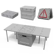 Folding Storage Box with Table, 3 in 1 Camping Collapsible Bins with Parking ...