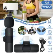 Pro Wireless Lavalier Lapel Microphone Video Recording Mic For Android/iPhone
