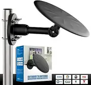 Bigefeixu Outdoor TV Antenna - Outdoor HD Digital TV Antenna, Long Range Smart TV Antenna, Supports 4K 1080p HD Smart TV VHF UHF, Attic or Outdoor, Weather Resistant, 32.8ft Cable (Black)