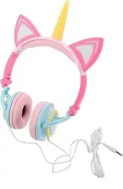 Generic 1pc Unicorn Wired Earbuds Red Cat Ears Earbuds Wired Orange Abs