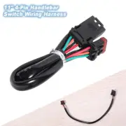 11" 4-Pin Handlebar Switch Wiring Harness Light Cable For Harley Tri Glide Ultra