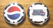 Pepsi Poker Chip Golf Ball Marker - Black