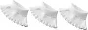 [TINEASUR] 3pcs High Collar Warm False Collar Hoodie Mask Multi-function Necks Fleece Protector Gator Wraps Cooler Decked Accessories Wrap Brace Warmers Nose Warmer Spandex White