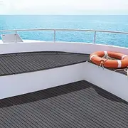 EVA Boat Flooring Foam Mat Decking, DIY Rectangular Boats Mats Carpet Sheet Sea Flooring Trailer Roller Accessories Decor for Motorboat Yacht Kayak Swim Platform, Dark Grey