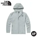 【THE NORTH FACE 男 防風連帽外套《淺灰》】4U8X/輕薄防曬透氣排汗外套/夾克風衣/連帽外套/悠遊山水