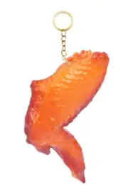 Display Faux Food Prop Life Size Chicken Wing Keychain New