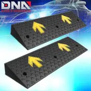 Warehouse/Wheelchair/Cars 4.3" Rubber Arrow Driveway Threshold Curb Ramp 2Pcs