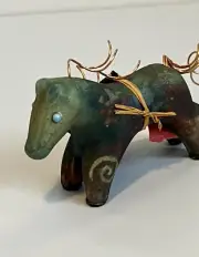 Signed Handmade Raku Pottery SPIRIT PONY Horse Figurine Native American NEW