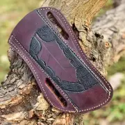 Handmade Knife Leather Sheath Pancake Sheath Fixed Blade Knife Belt Sheath 1796
