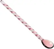 TIDTALEO Glass Coffee Spoon Long Handle Stirring Spoon for Soup and Dessert Glass Scoop for Kitchen and Table Use Elegant Design for Drinks