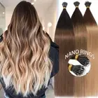 Ombre Thick 1G/S Nano Ring Russian Remy Human Hair Extensions Micro Beads Tip AU