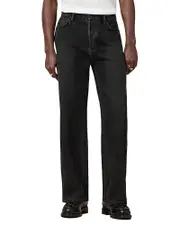 Allsaints Lenny Regular Fit Jeans in Washed Black