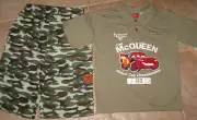 NWT Disney Cars Lightning McQueen Camouflage Short Set Size 6