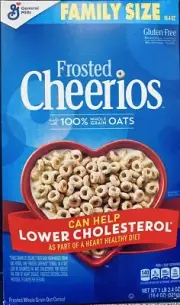 CHEERIOS FAMILY SIZE FROSTED CHEERIOS Gluten Free Whole Grain Oats Cereal 18.4oz