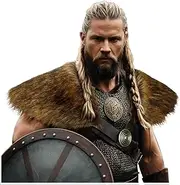 keland Viking Fur Shoulder Faux Fur Collar Shoulder Fur Medieval for Women Men Halloween (A-Gold)