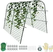 Cucumber Trellis,47" L×21" W Cucumber Trellis for Raised Bed,Trellis for Climbing Plants Outdoor,Tomato Trellis,Plant Trellis wiht Trellis Netting for Cucumbers,Grapevine,Tomato