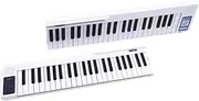 Portable hand-rolled 88-key stitching electric piano folding professional multi-function electronic organ for beginners and professional performers (white)