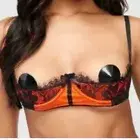 NWT Fredericks Of Hollywood Lux Bra SZ 10 XS Shelf Bra Open Cup