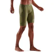 Skins Men's Series-3 Running/Gym Half Tight Khaki