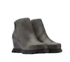 Sorel Joan of Arctic Wedge III Zip Wide Quarry, Black / Carriere, Noir Sz 8.5