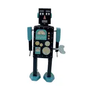 Mr & Mrs Tin 17cm Metiaris Bot Mechanical Robot Vintage Collectible Display