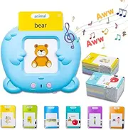 Talking Flash Cards 510 Sight Words 255pcs Toddler Flash Cards Learning Educational Toys Little Bear Shape for Kindergarten 1-10 Years Old (Blue Bear)