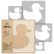 5x reusable PLASTIC Stencils / 13.4" to 3.5"/Nursery KIDS Template / RUBBER DUCK