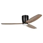 Seacliff DC Ceiling Fan 52" With LED Light Matt Black / Light Walnut - 20523706