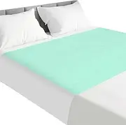 Bed Pads Washable Waterproof for Incontinence Adults, Reusable Wetting Pad Mattress Protector Underpads Tuckable Quick Dry, Fits Queen Size Bed, 36" x 60", Green