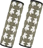 Car Seat Belt Pads Covers Set of 2 Soft Unique Car Safety Seat Belt Strap Shoulder Pad Backpack Shoulder Strap Pad Cover Car Accessories for Adults Child Kids M Autumn Maple Plaid