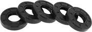 X AUTOHAUX Universal Oil Seal TC Double Lip W Steel Spring Seal Ring Rotary Shaft Seal 15x32x7mm High Pressure NBR Rubber Black 5 Pcs