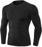 [LWISMIL] Men's Long Sleeve Compression Shirts Mock Neck Athletic Base Layer T-Shirt Quick Dry Tops for Workout Sport Gym