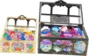 Acrylic Treasure Chest Toy Pirate Box Decorative Storage Boys and Girls Adventure Game Birthday Collectibles Box