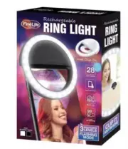 Rechargeable Selfie Ring Light for Seflies and Live Streaming on the Go