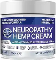 PAULINRISE Neuropathy Cream – Soothing Nerve Pain Cream with Arnica, Vitamin B6 and E, MSM, and Aloe Vera – Maximum Strength Formula for Feet and Hands – Cooling and Rejuvenating – 2 fl oz