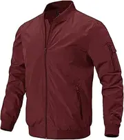 [Gopune] Men's Windproof Bomber Jacket Lightweight Windbreaker Outdoor Golf Fashion Coat