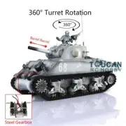 1/16 Henglong 7.0 Plastic 3898 Sherman RC Tank 360° Turret Gearbox BarrelRecoil